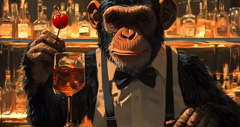 Исследование показало, что шимпанзе могут потреблять эквивалент 1 алкогольного напитка из ферментированных фруктов в день.