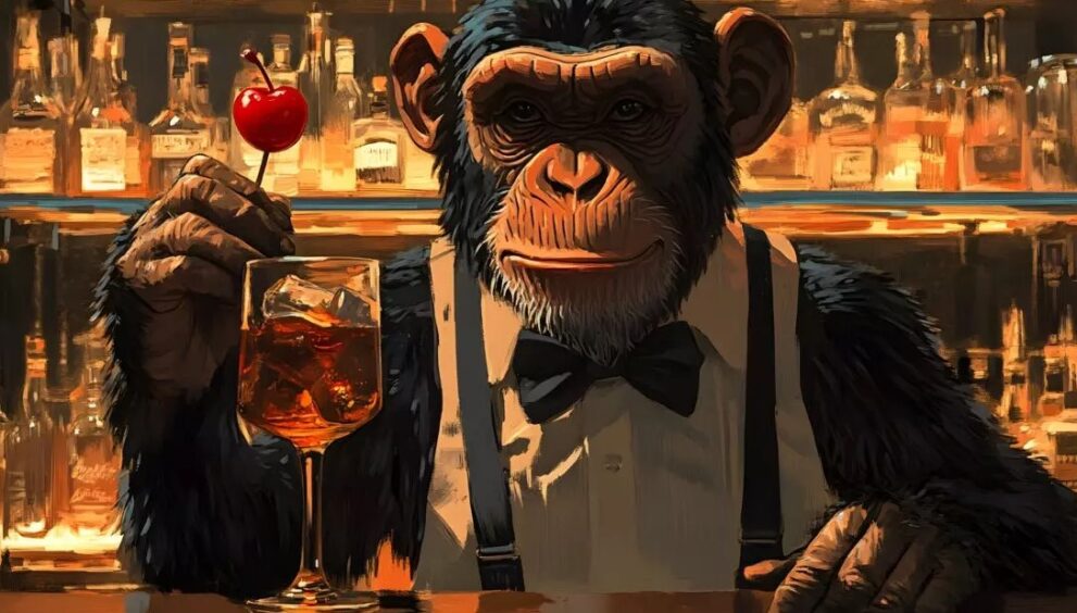 Исследование показало, что шимпанзе могут потреблять эквивалент 1 алкогольного напитка из ферментированных фруктов в день.