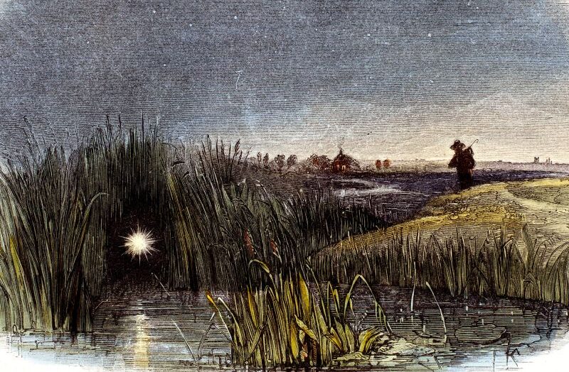 «Микропросветы» в пузырьках метана: разгадка загадочного свечения блудящих огней